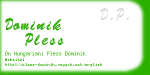 dominik pless business card